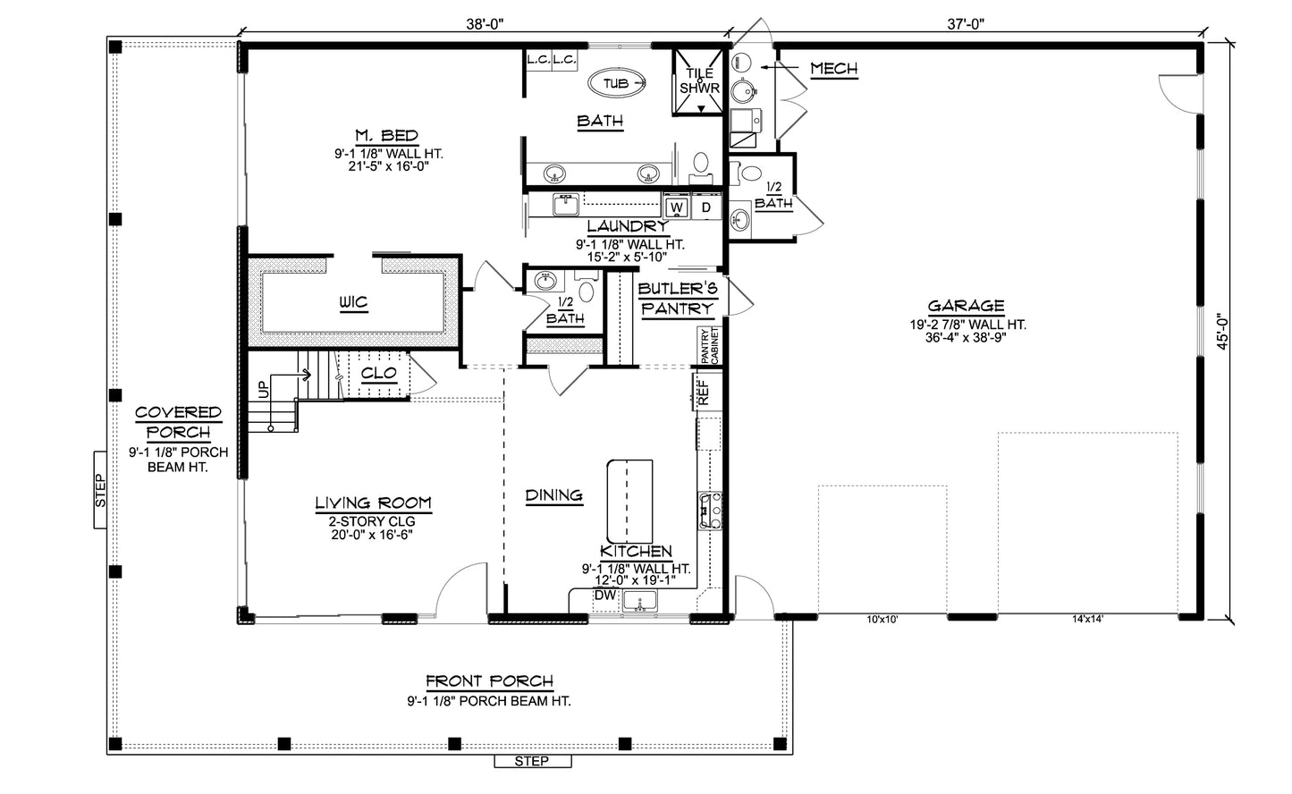 BG-20062 Wharton Barndominium House Plan