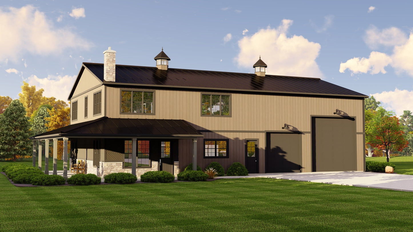 BG-20063 Carrington Barndominium House Plan