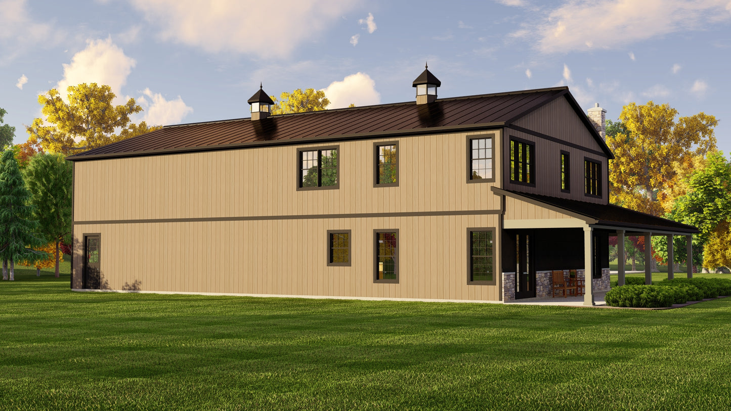 BG-20063 Carrington Barndominium House Plan