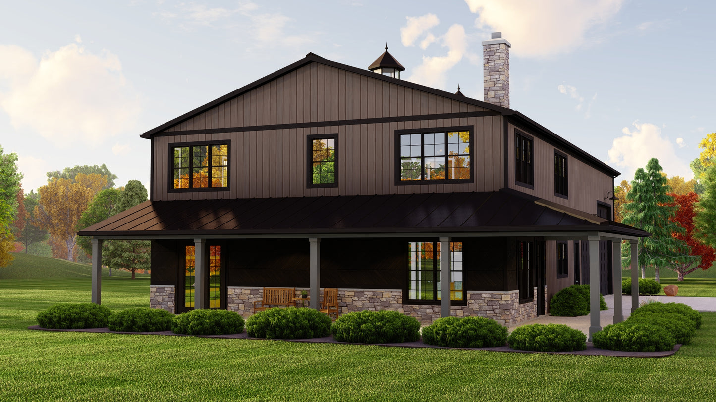 BG-20063 Carrington Barndominium House Plan