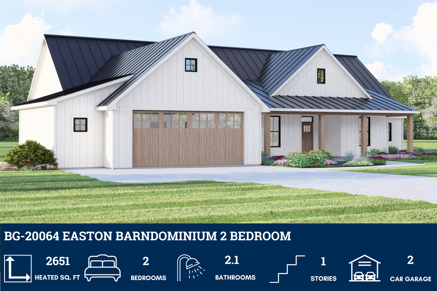 BG-20064 Easton Barndominium House Plan