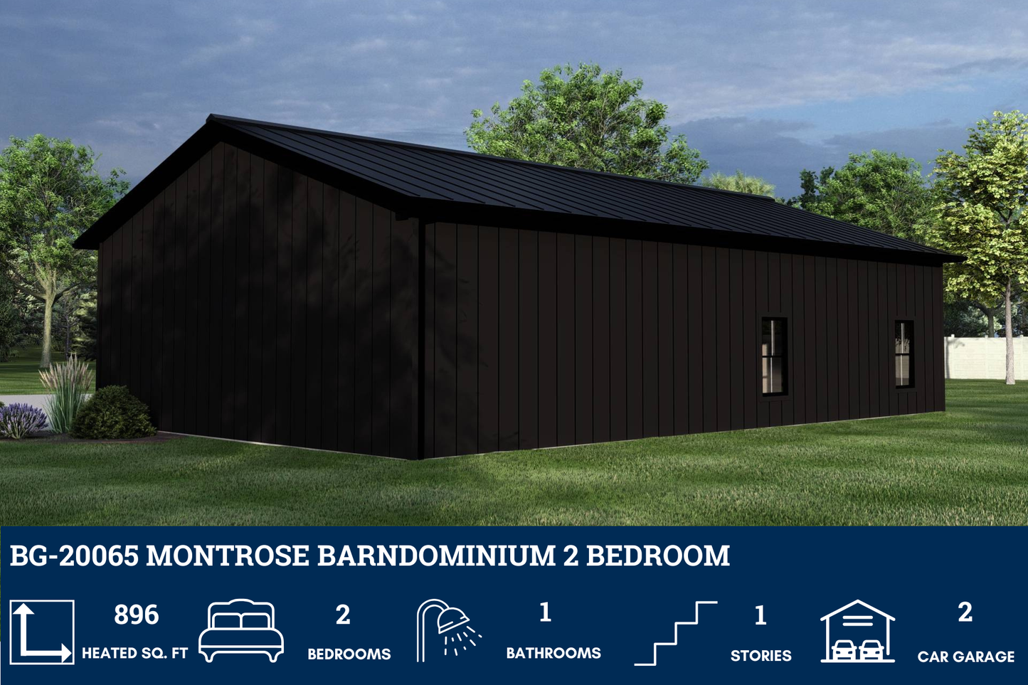 BG-20065 Montrose Barndominium House Plan