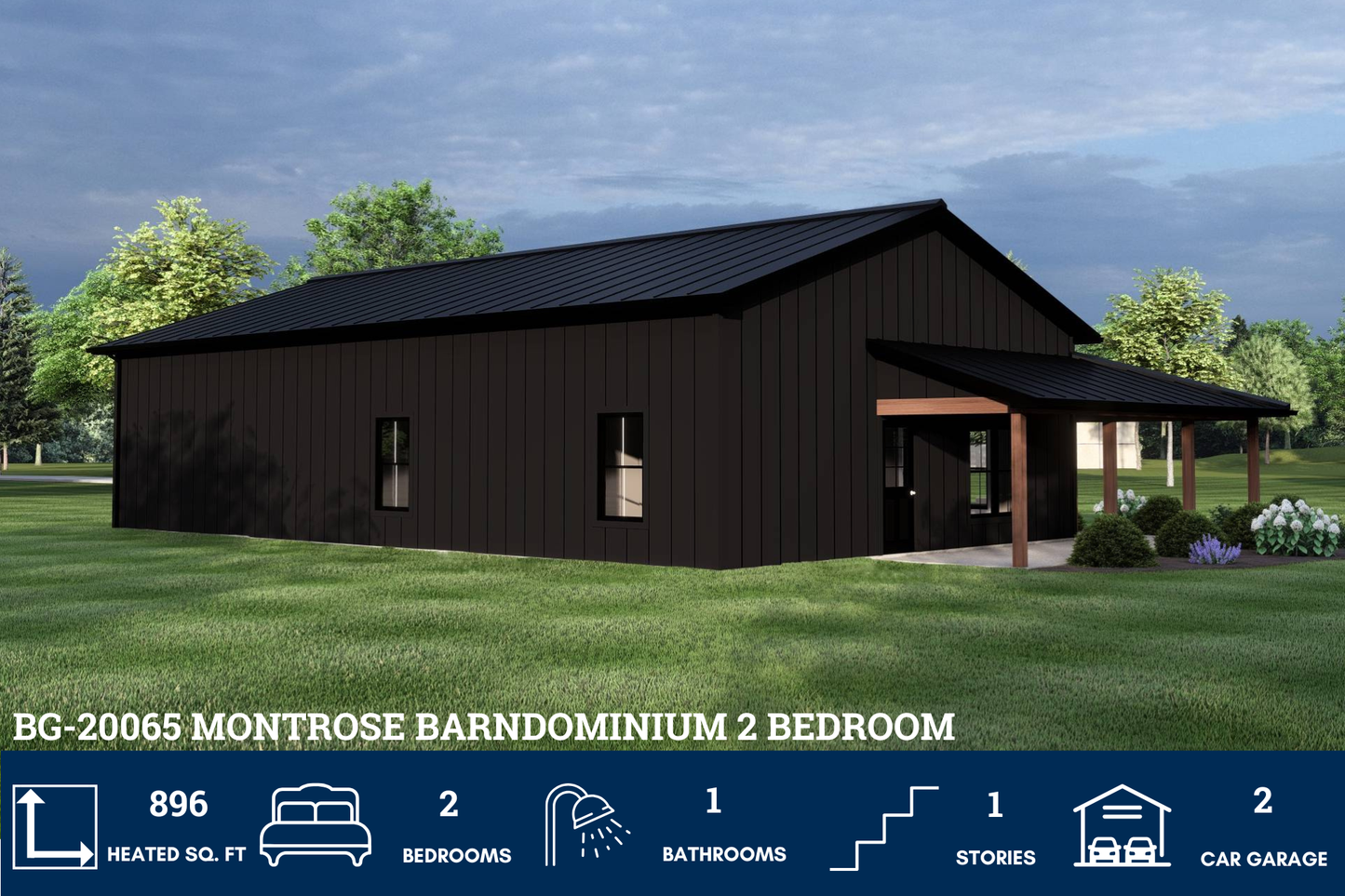 BG-20065 Montrose Barndominium House Plan