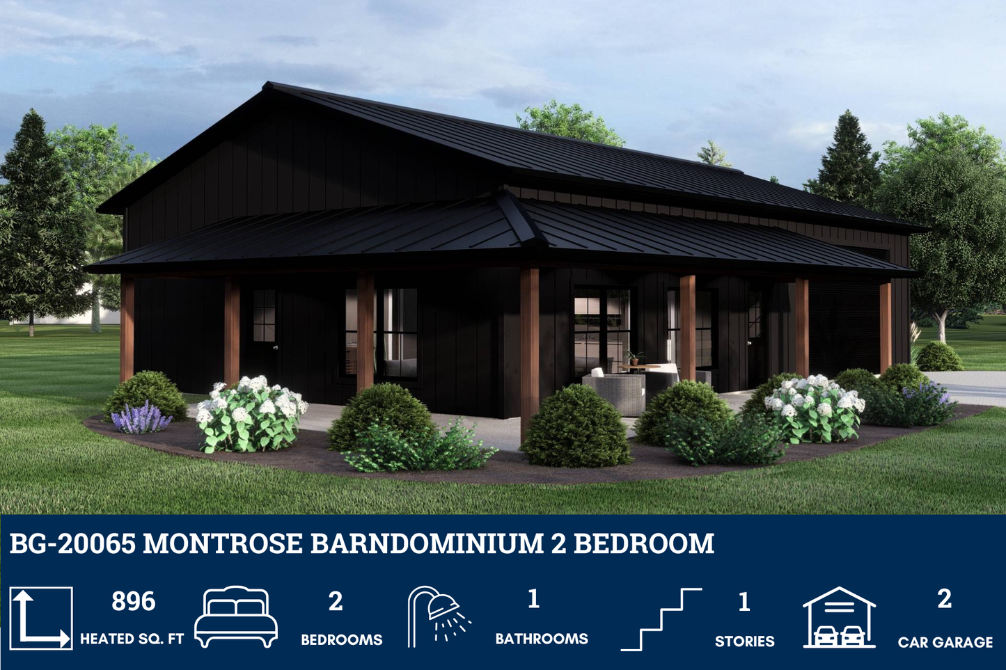 BG-20065 Montrose Barndominium House Plan