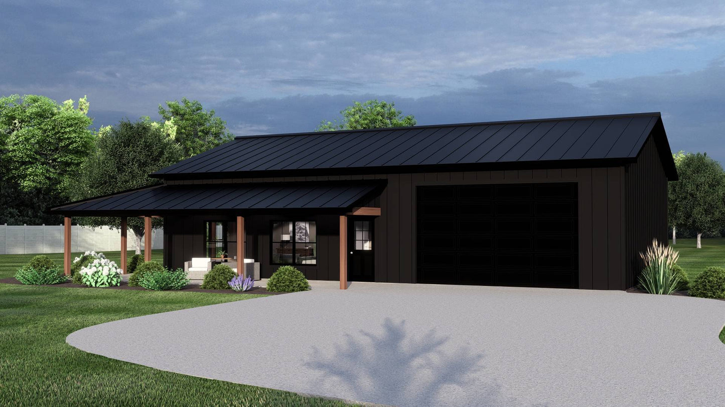 BG-20065 Montrose Barndominium House Plan