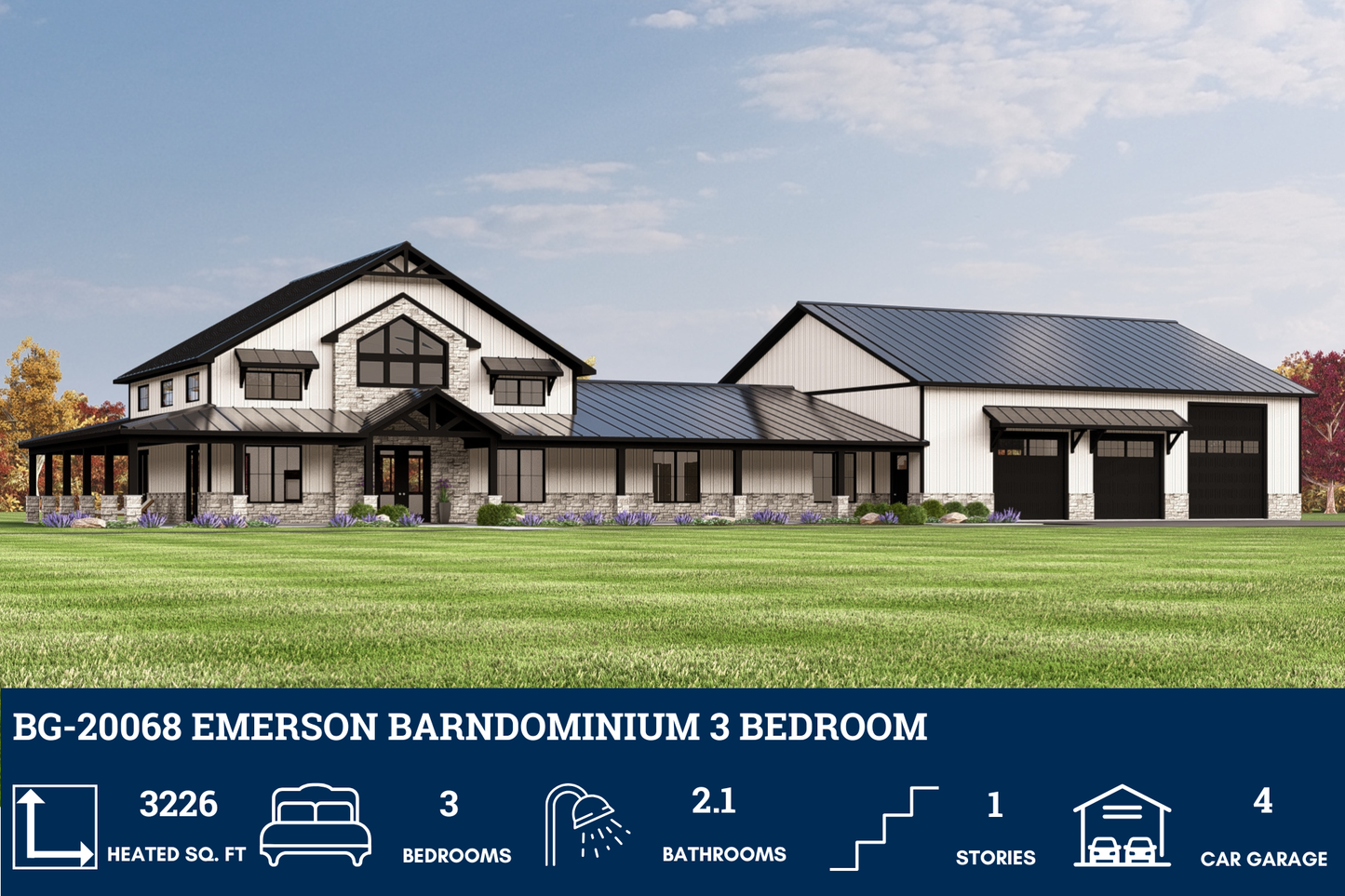 BG-20068 Emerson Barndominium House Plan