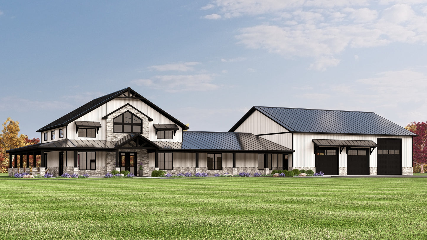 BG-20068 Emerson Barndominium House Plan