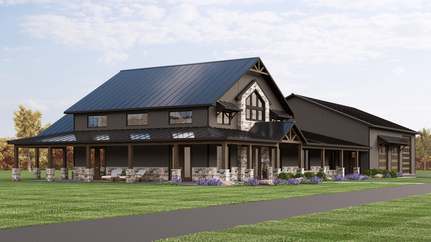 BG-20068 Emerson Barndominium House Plan
