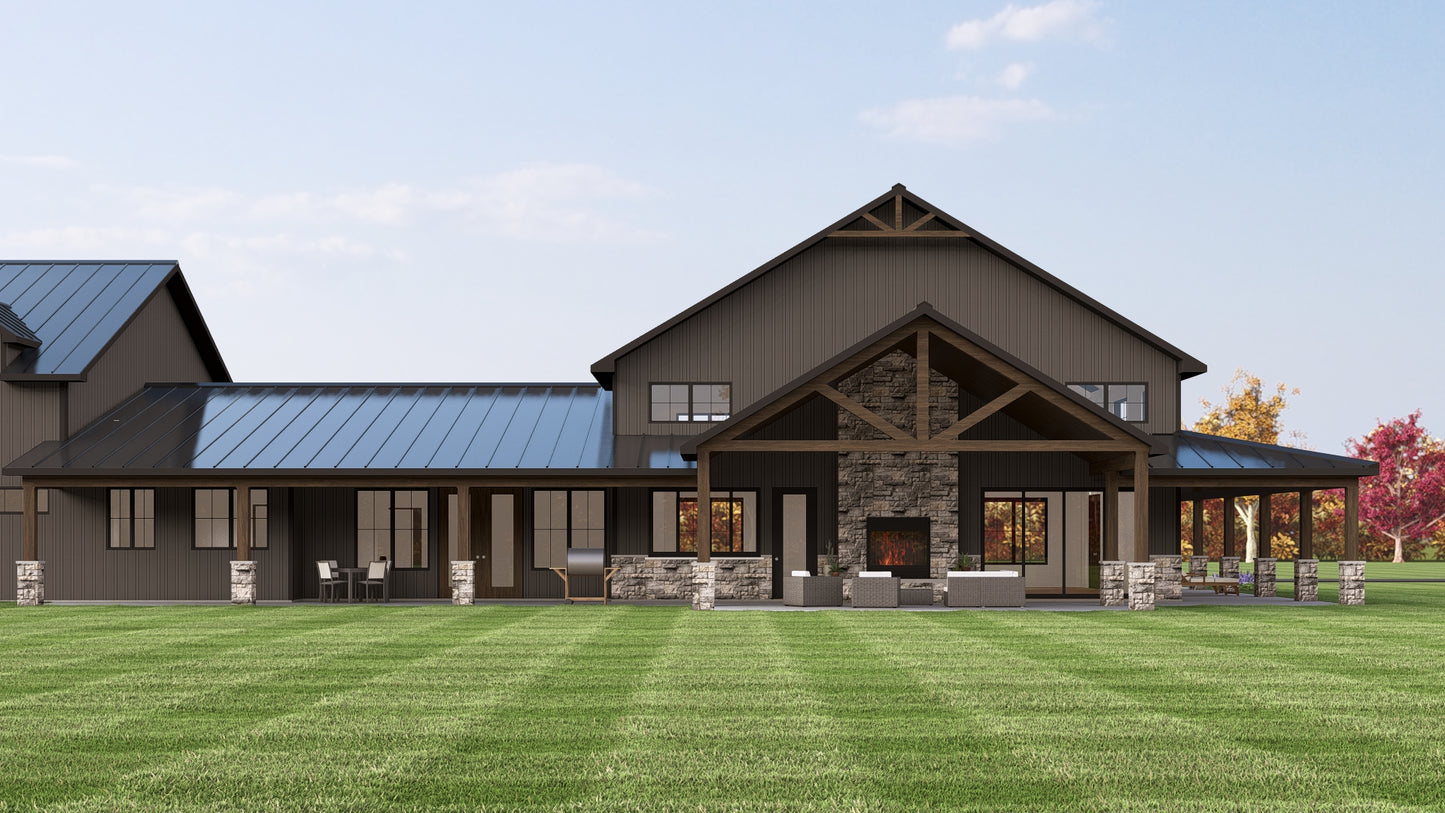 BG-20068 Emerson Barndominium House Plan