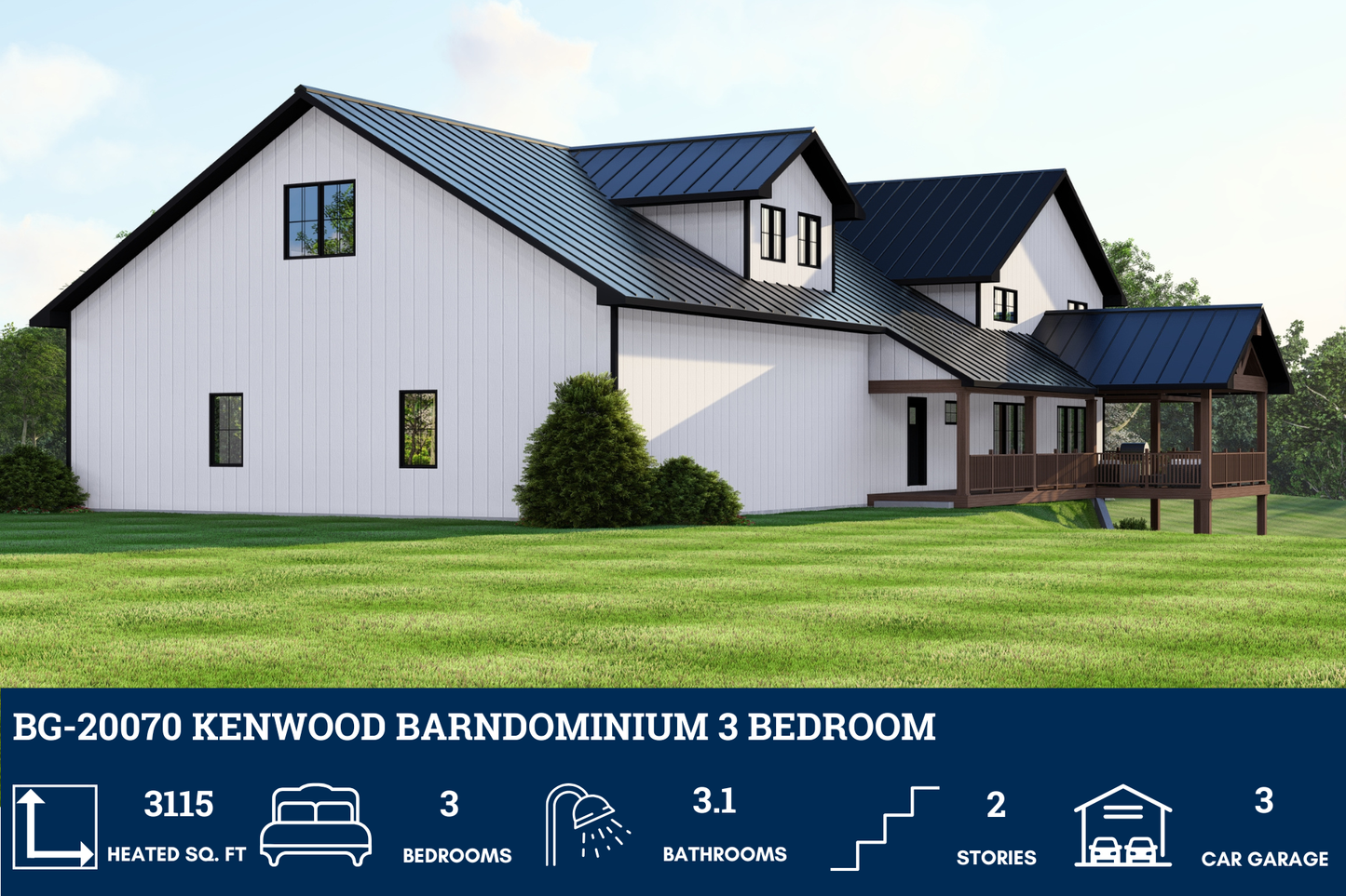 BG-20070 Kenwood Barndominium House Plan