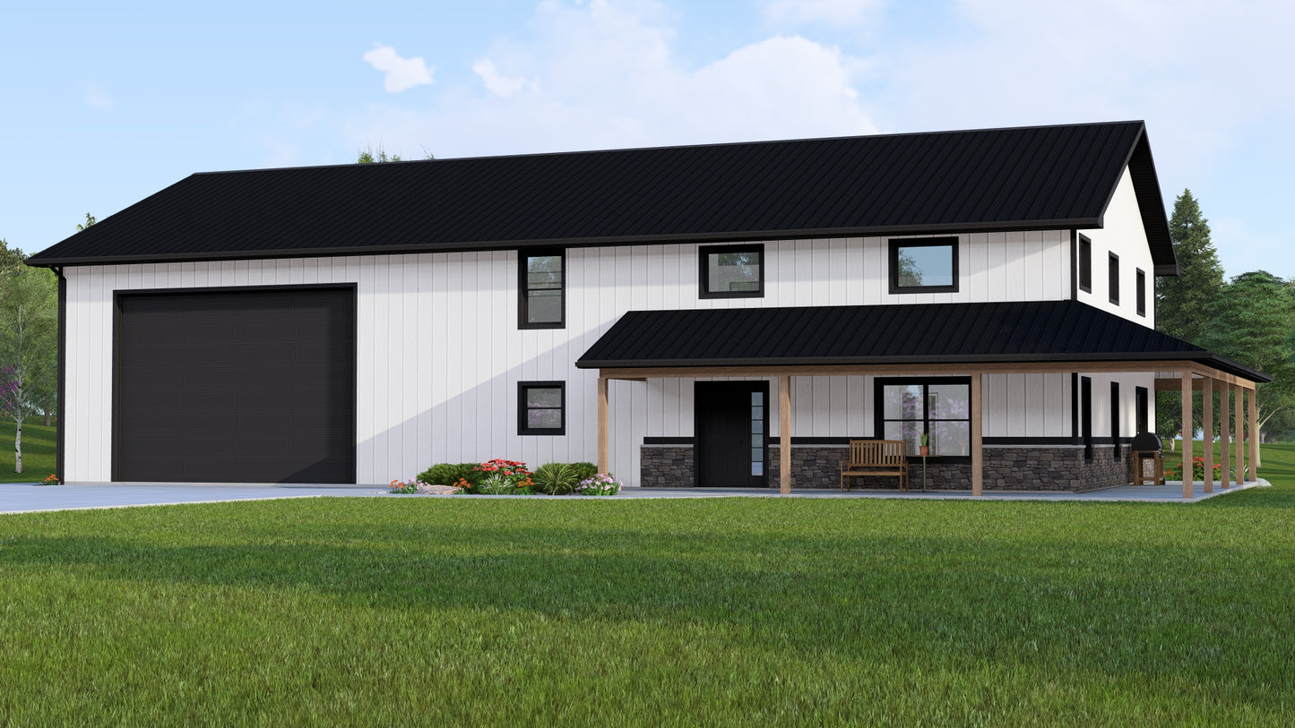 BG-20071 Lincoln Barndominium House Plan
