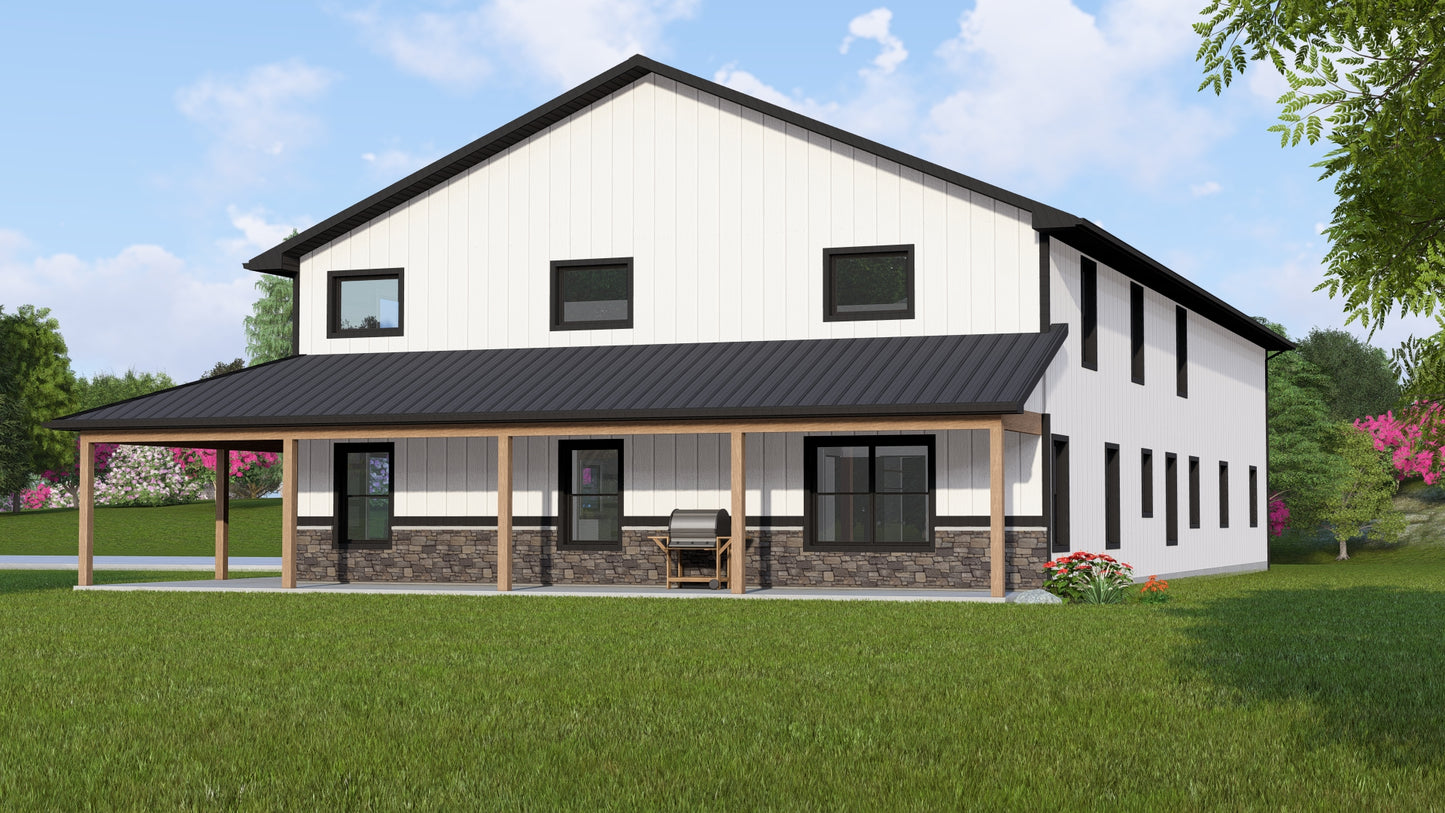 BG-20071 Lincoln Barndominium House Plan