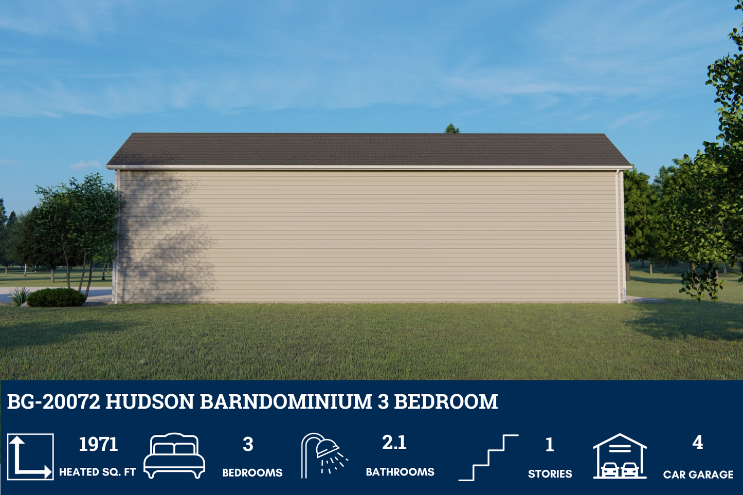 BG-20072 Hudson Barndominium House Plan