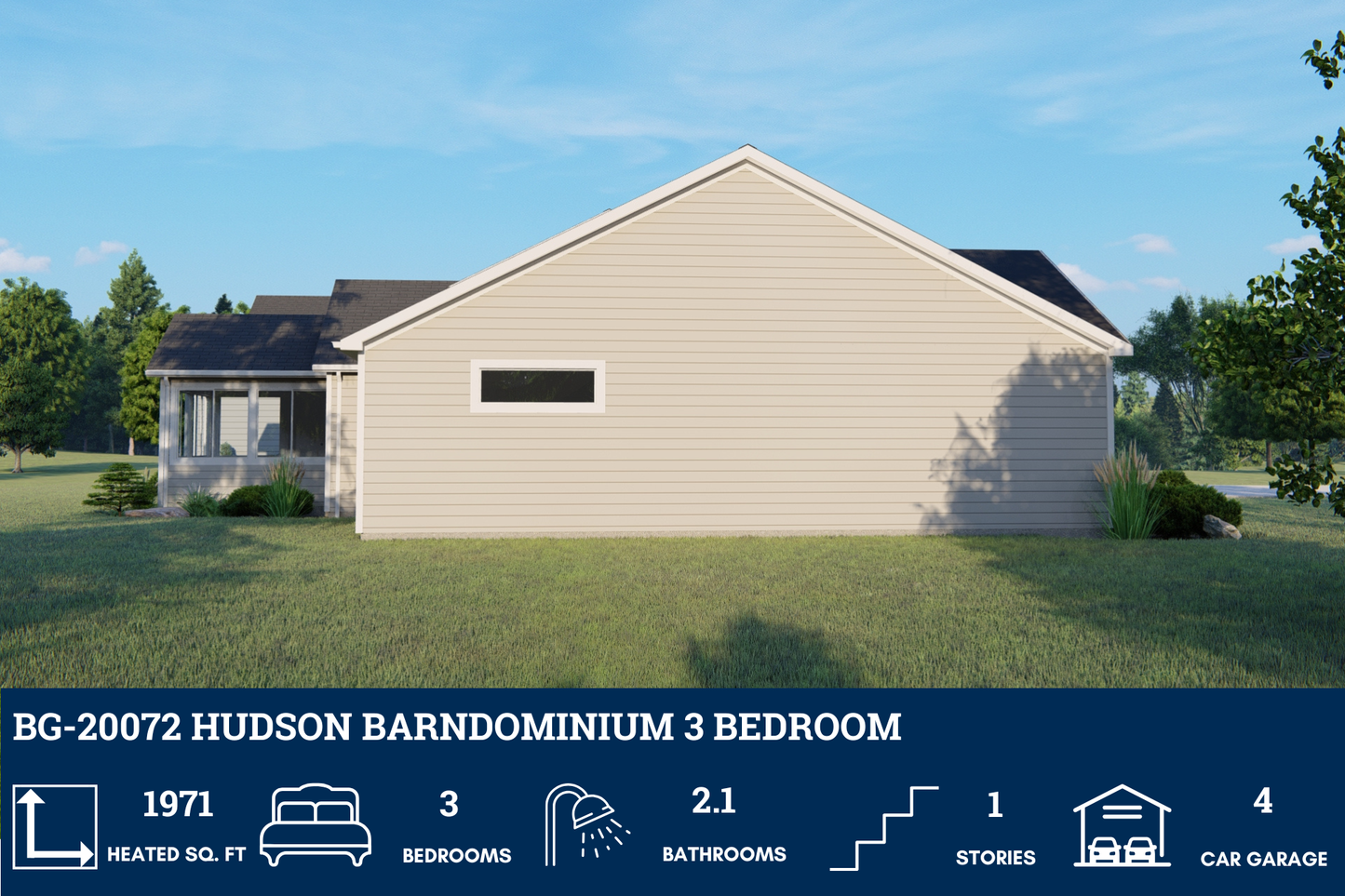 BG-20072 Hudson Barndominium House Plan
