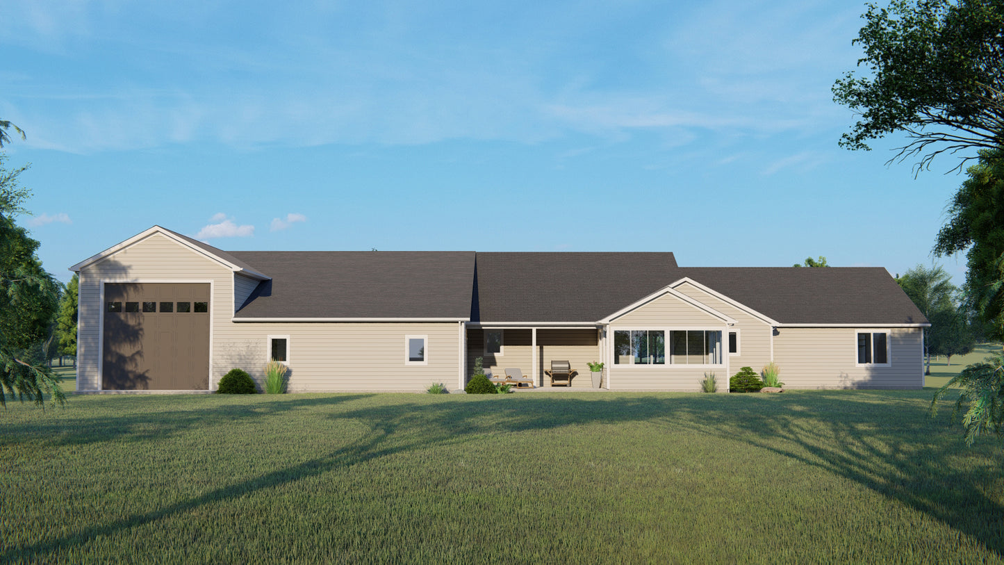 BG-20072 Hudson Barndominium House Plan