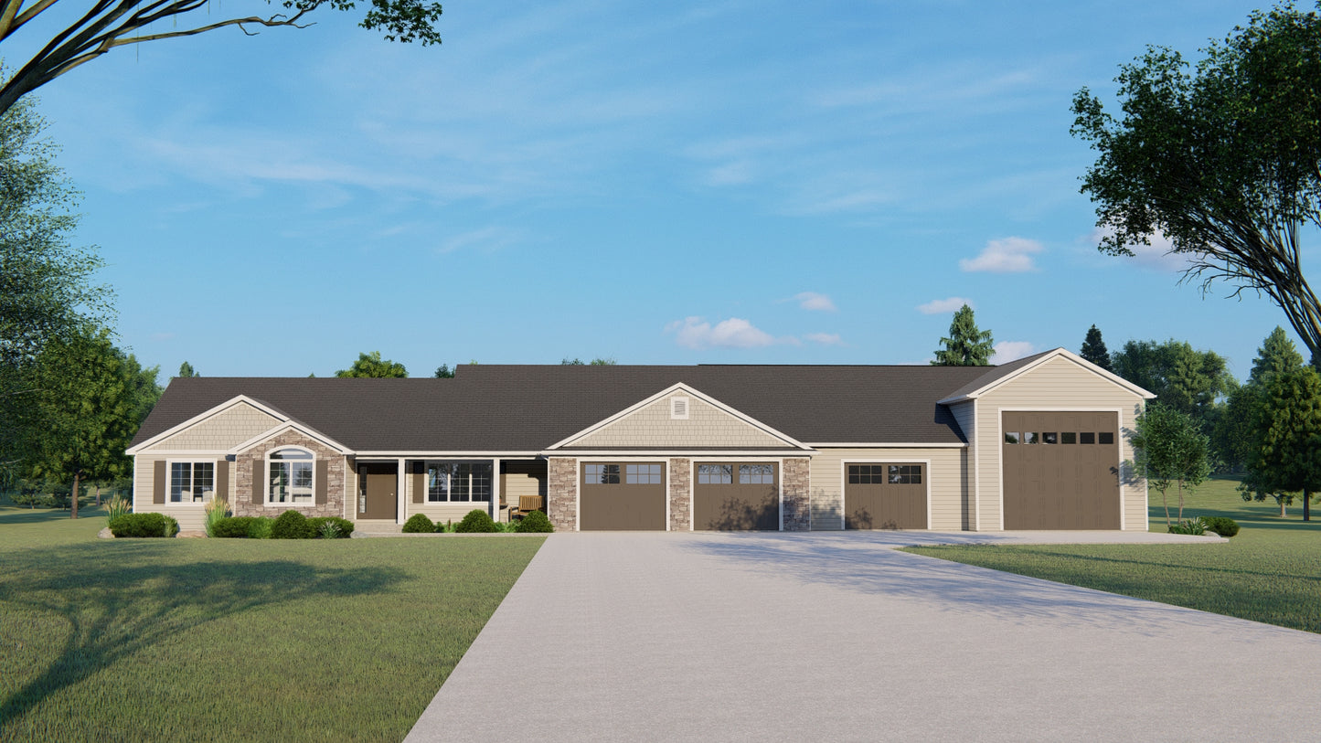 BG-20072 Hudson Barndominium House Plan