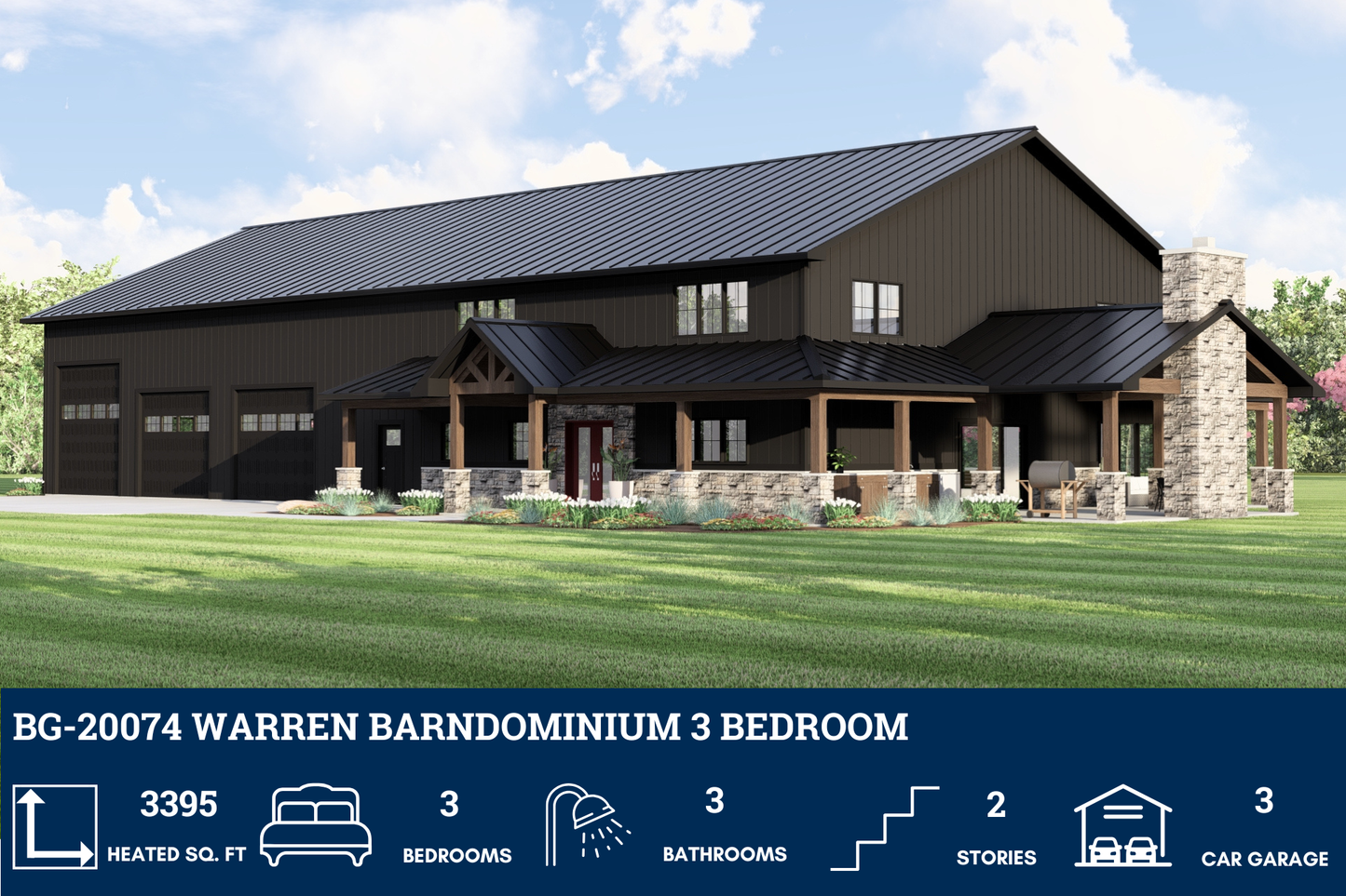 BG-20074 Warren Barndominium House Plan
