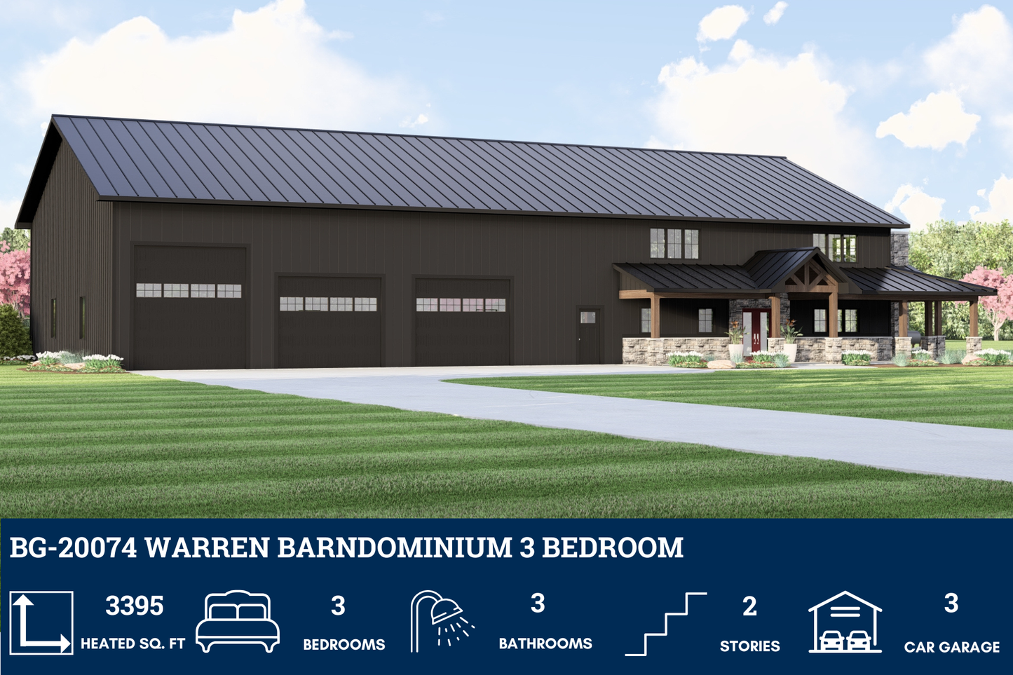 BG-20074 Warren Barndominium House Plan