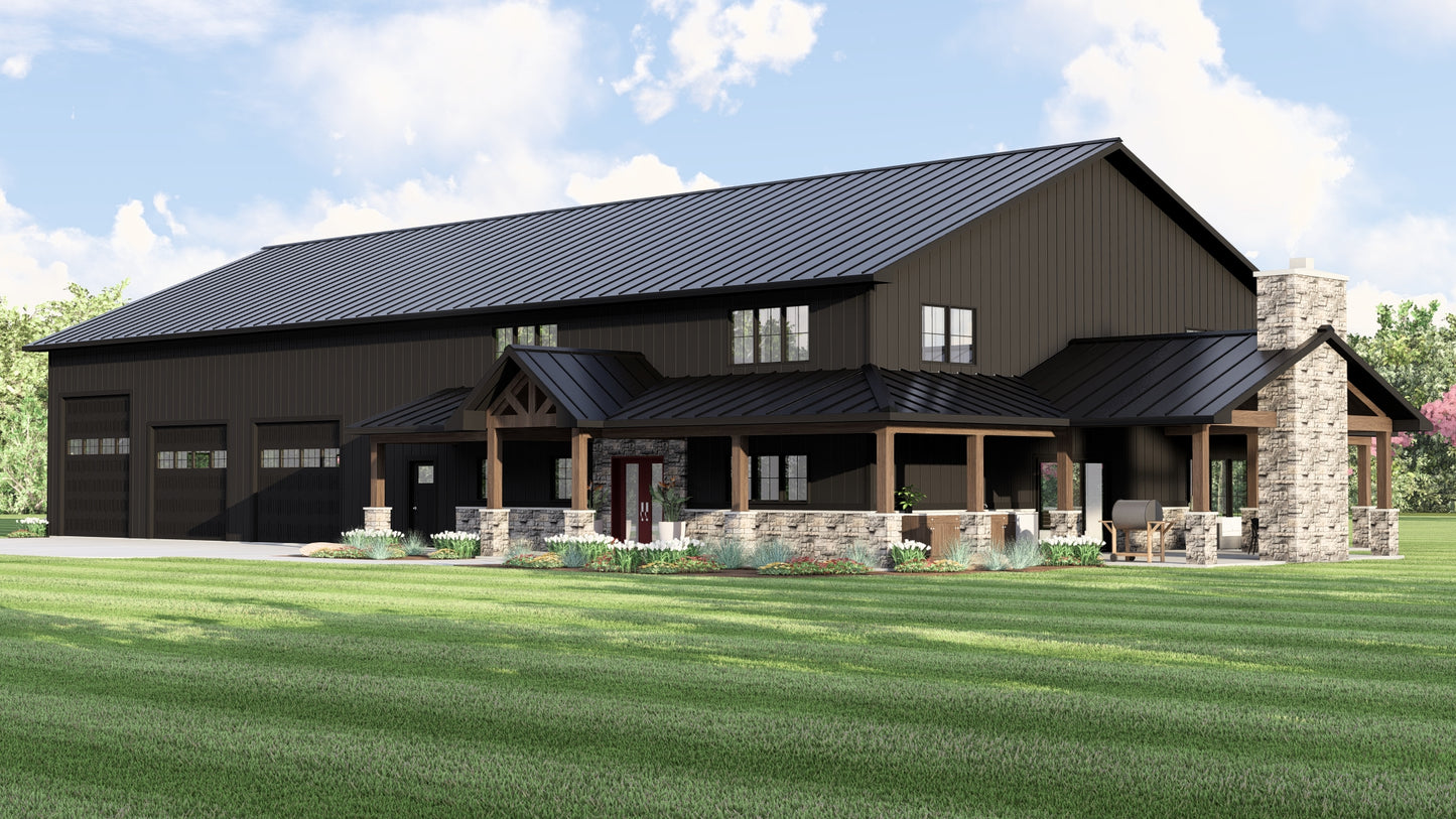 BG-20074 Warren Barndominium House Plan