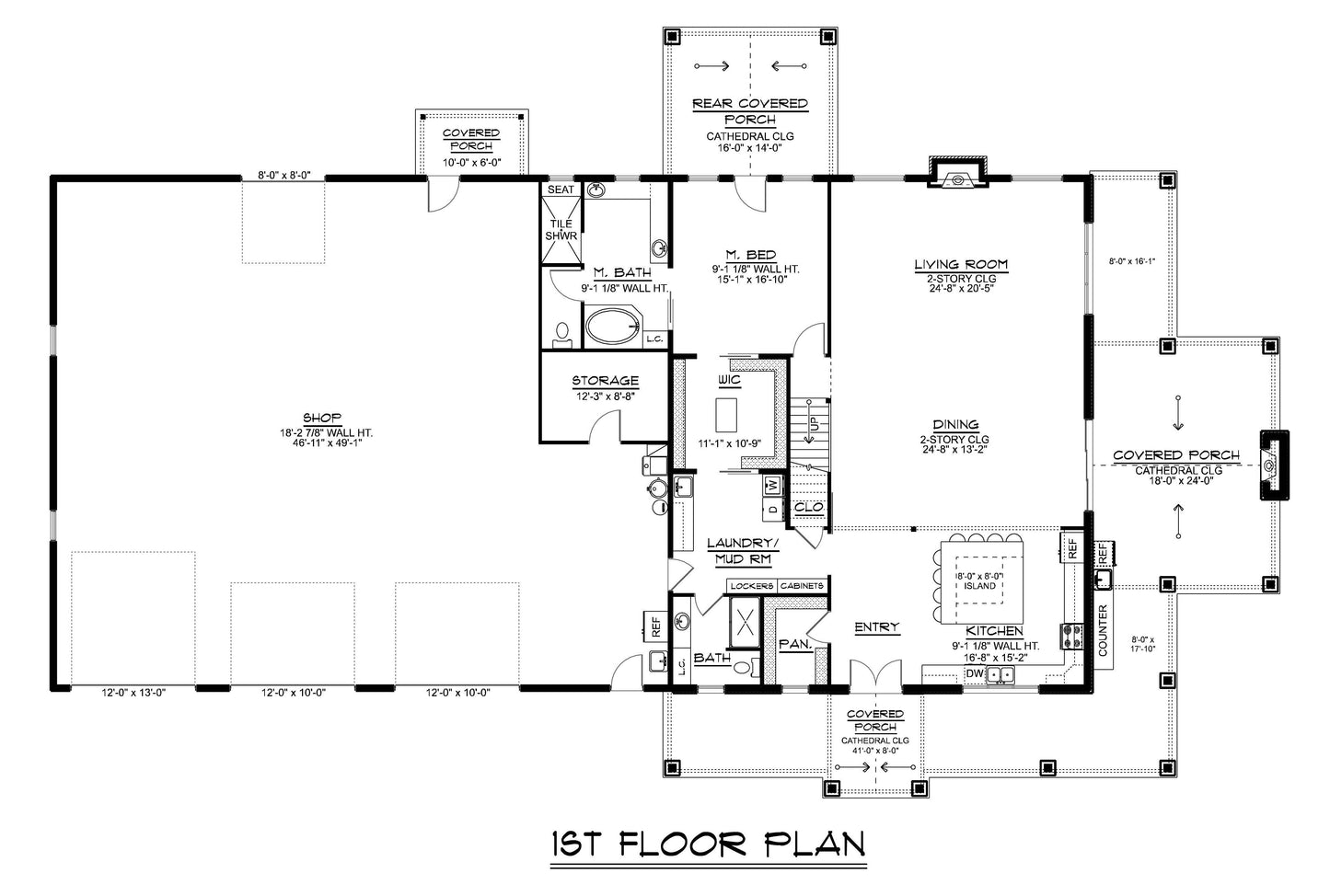 BG-20074 Warren Barndominium House Plan