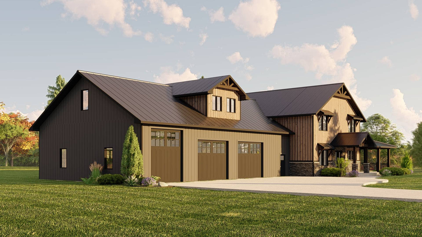 BG-20075 Grayson Barndominium House Plan