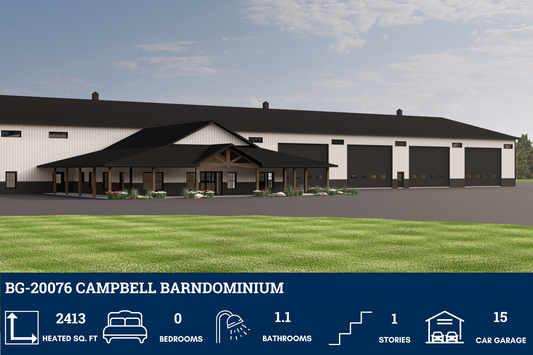 BG-20076 Campbell Barndominium House Plan