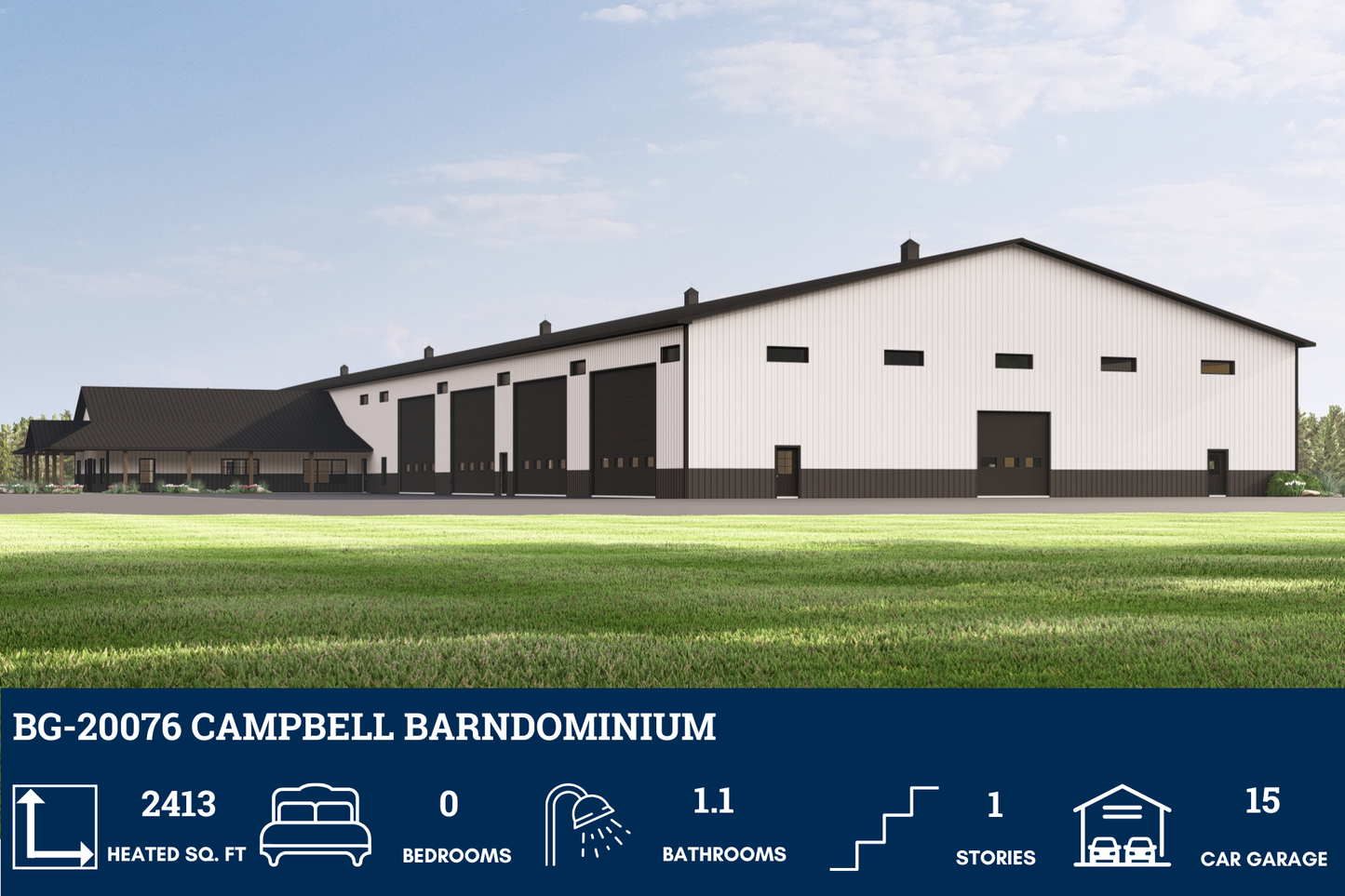BG-20076 Campbell Barndominium House Plan