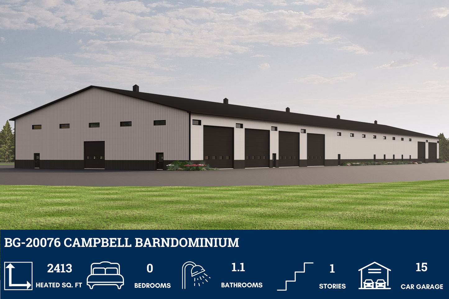 BG-20076 Campbell Barndominium House Plan