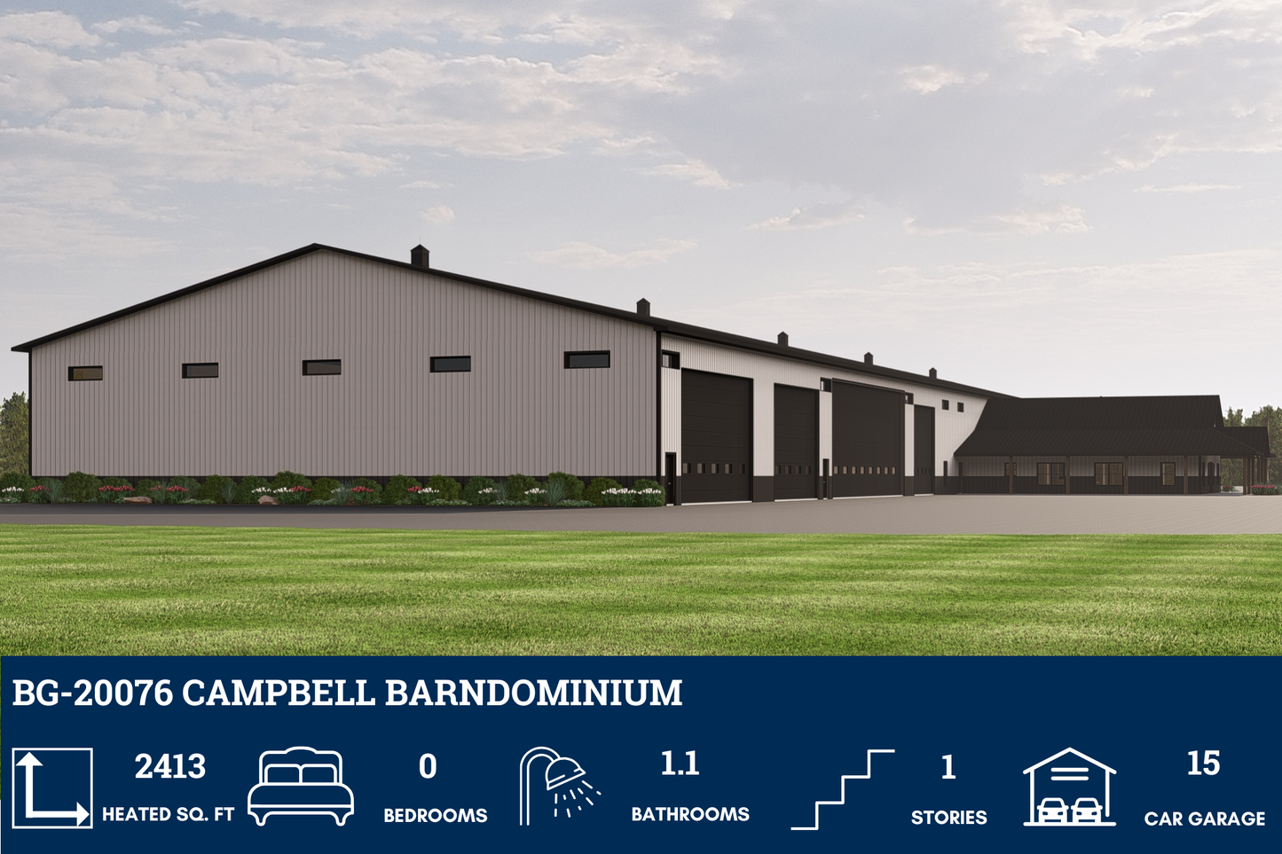 BG-20076 Campbell Barndominium House Plan
