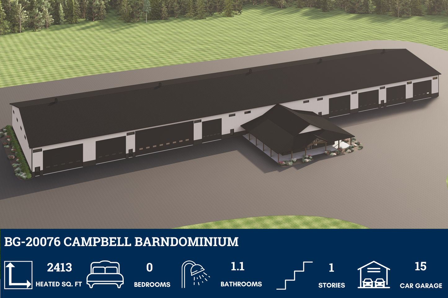 BG-20076 Campbell Barndominium House Plan