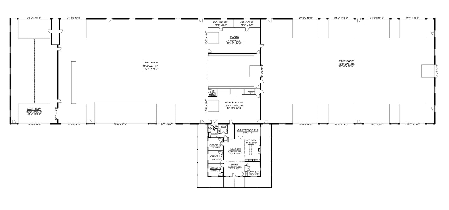 BG-20076 Campbell Barndominium House Plan