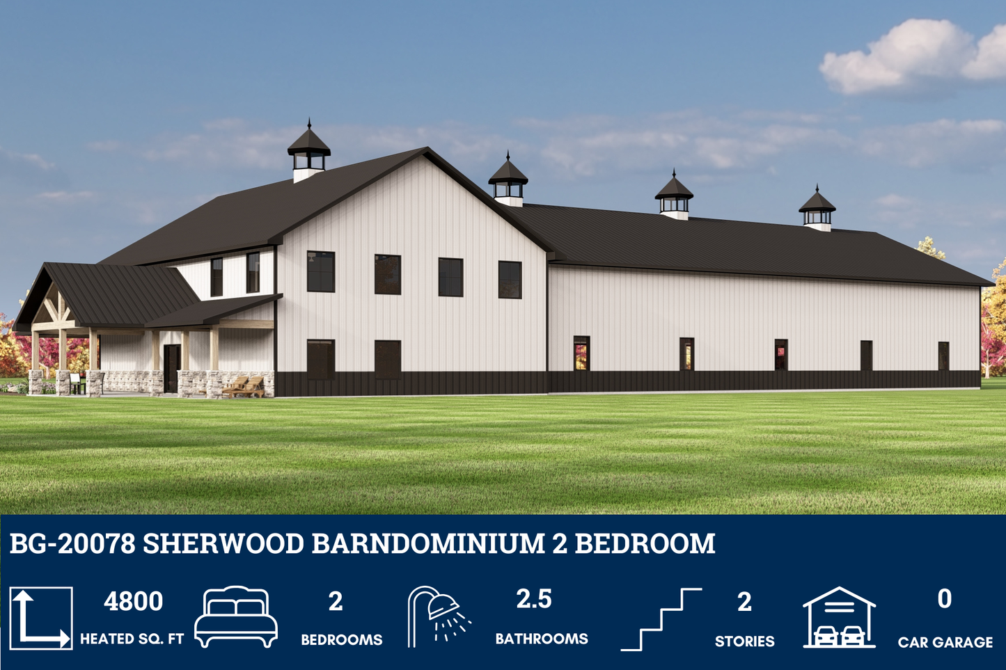 BG-20078 Sherwood Barndominium House Plan