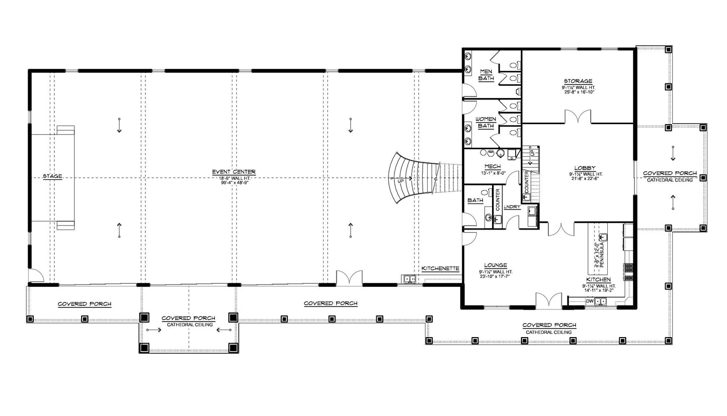 BG-20078 Sherwood Barndominium House Plan