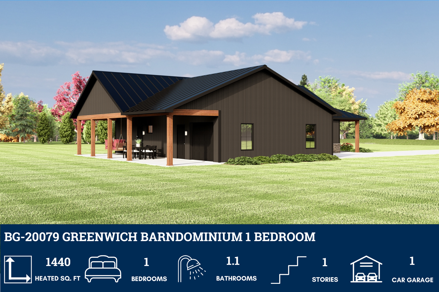 BG-20079 Greenwich Barndominium House Plan