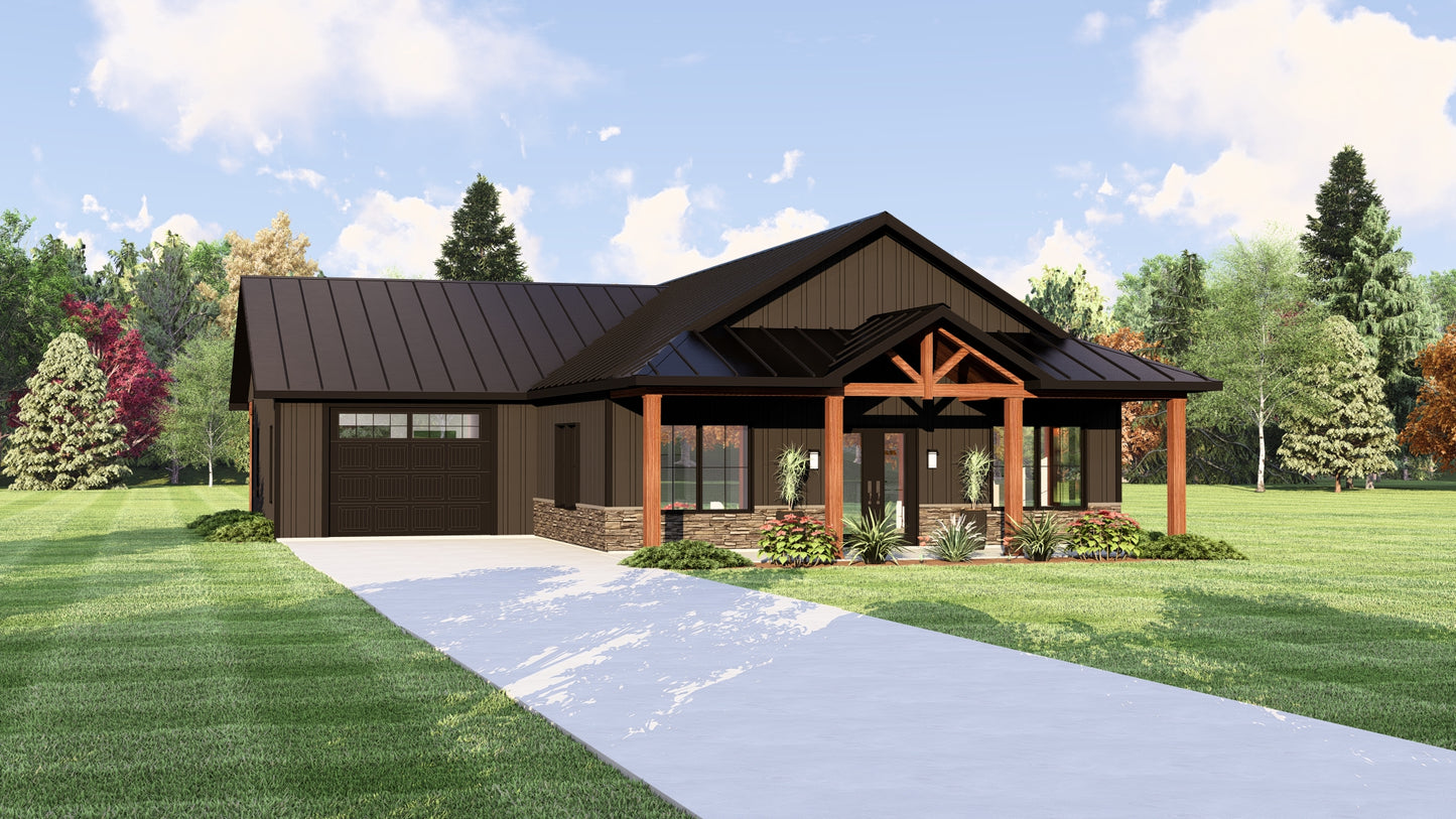 BG-20079 Greenwich Barndominium House Plan