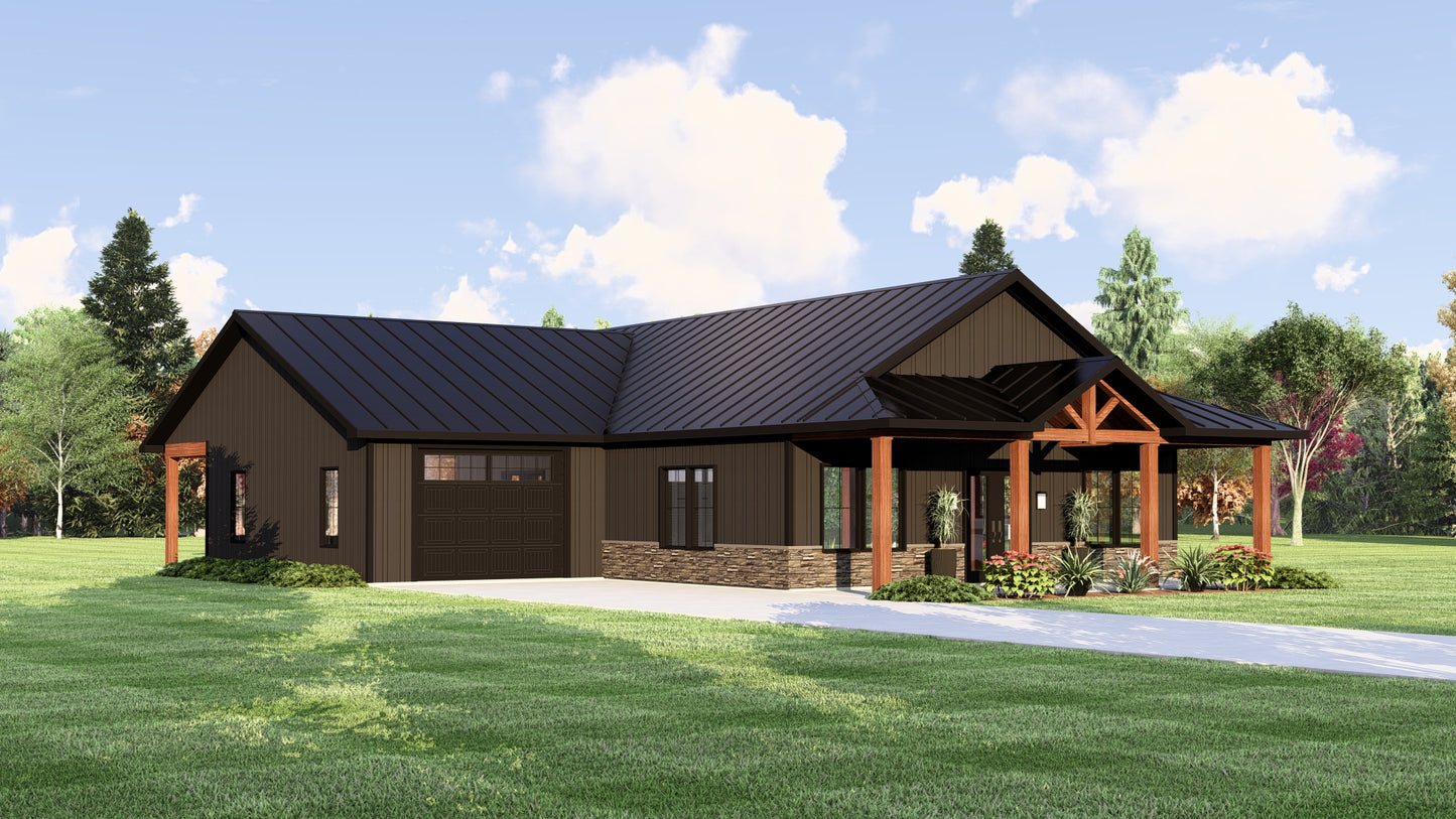 BG-20079 Greenwich Barndominium House Plan