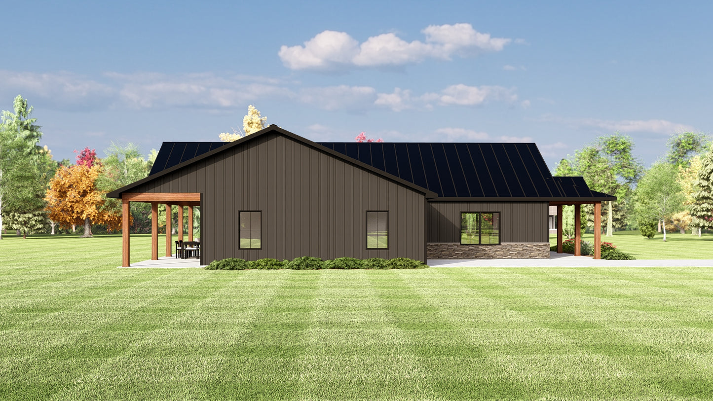 BG-20079 Greenwich Barndominium House Plan