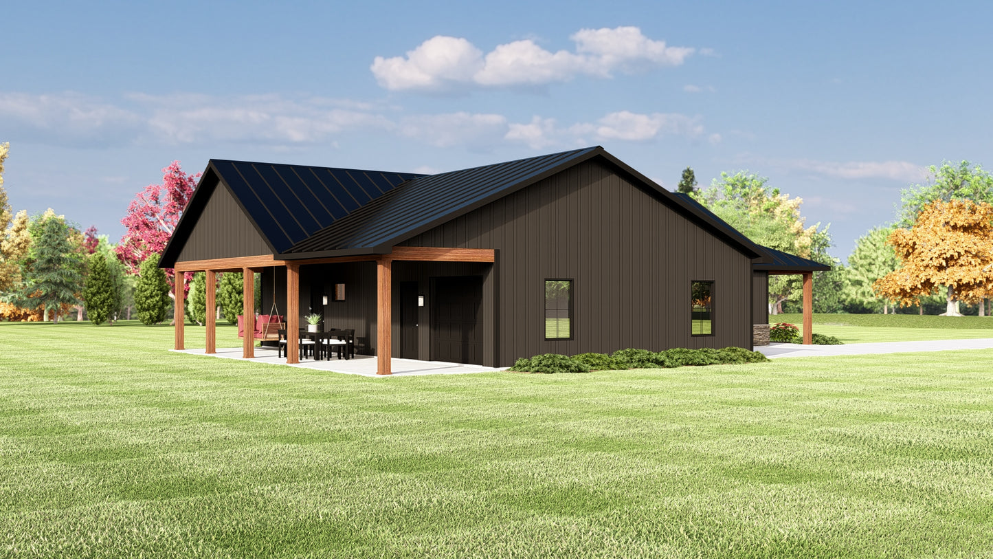 BG-20079 Greenwich Barndominium House Plan