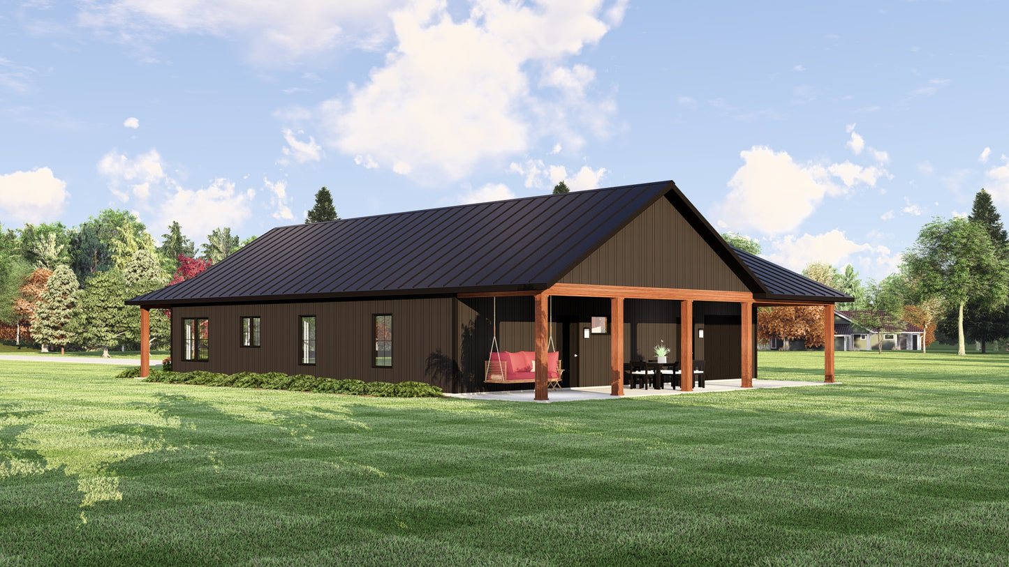 BG-20079 Greenwich Barndominium House Plan
