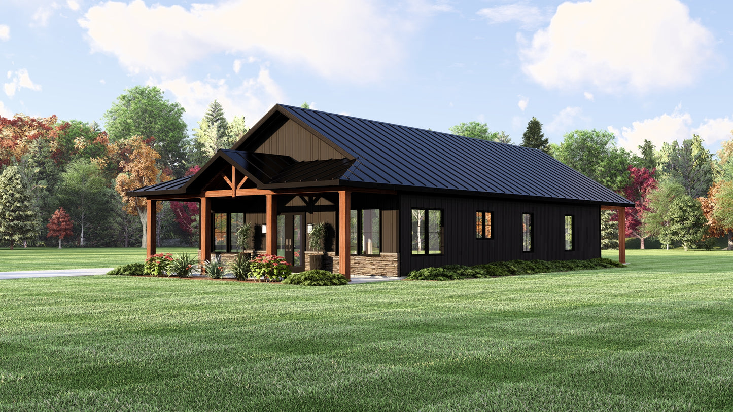 BG-20079 Greenwich Barndominium House Plan