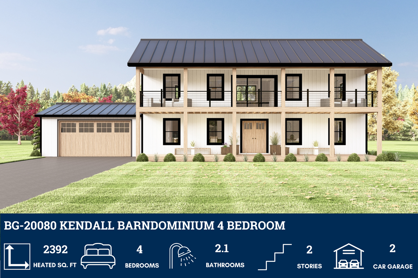 BG-20080 Kendall Barndominium House Plan