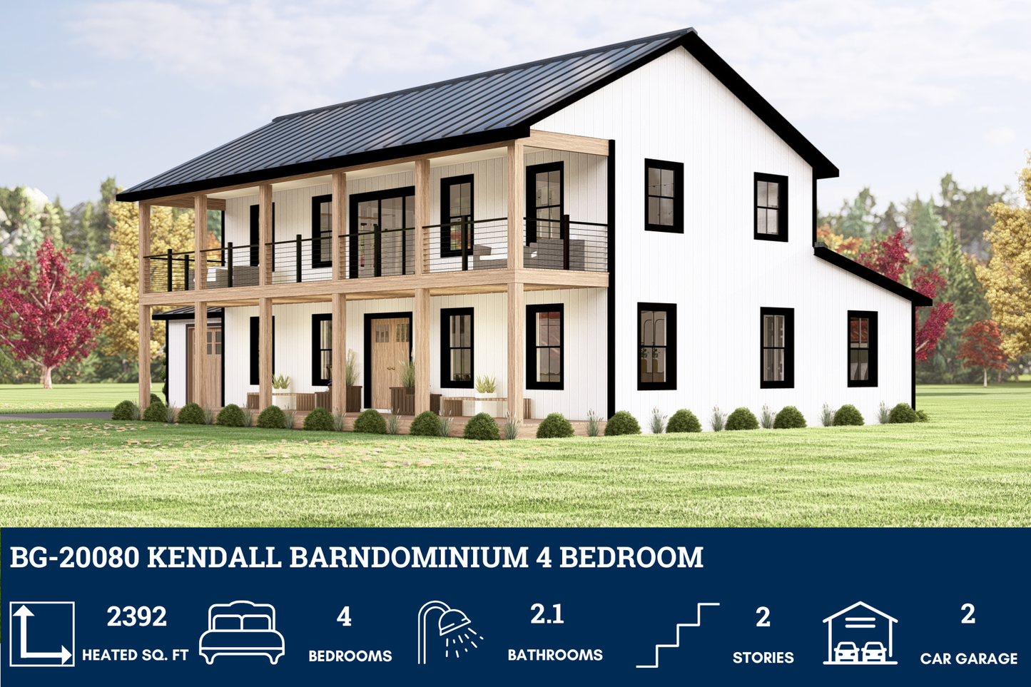 BG-20080 Kendall Barndominium House Plan