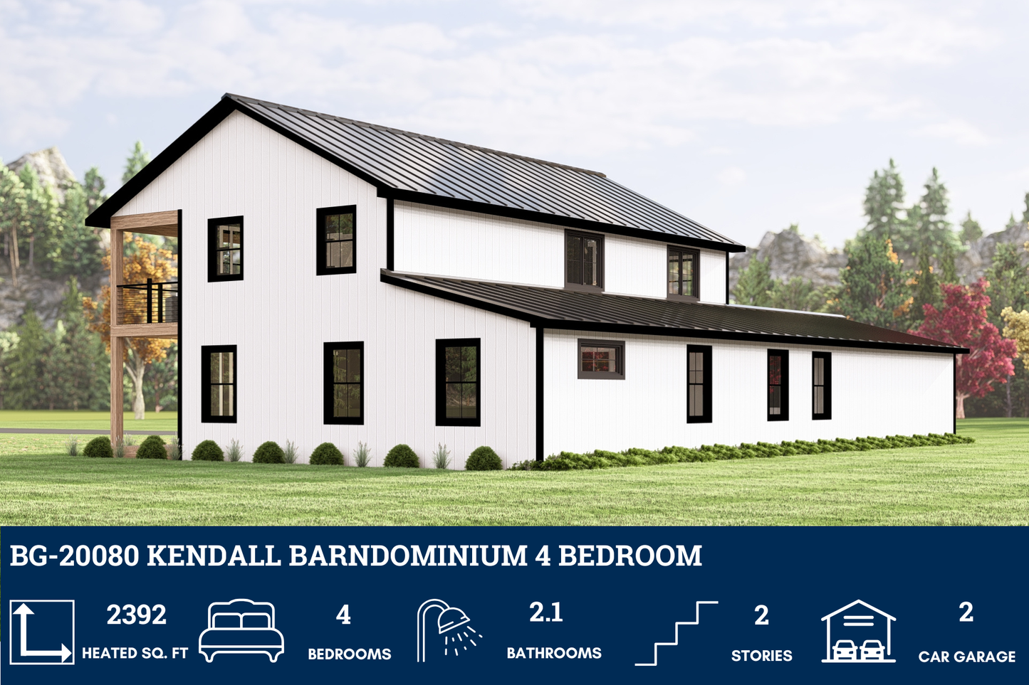 BG-20080 Kendall Barndominium House Plan