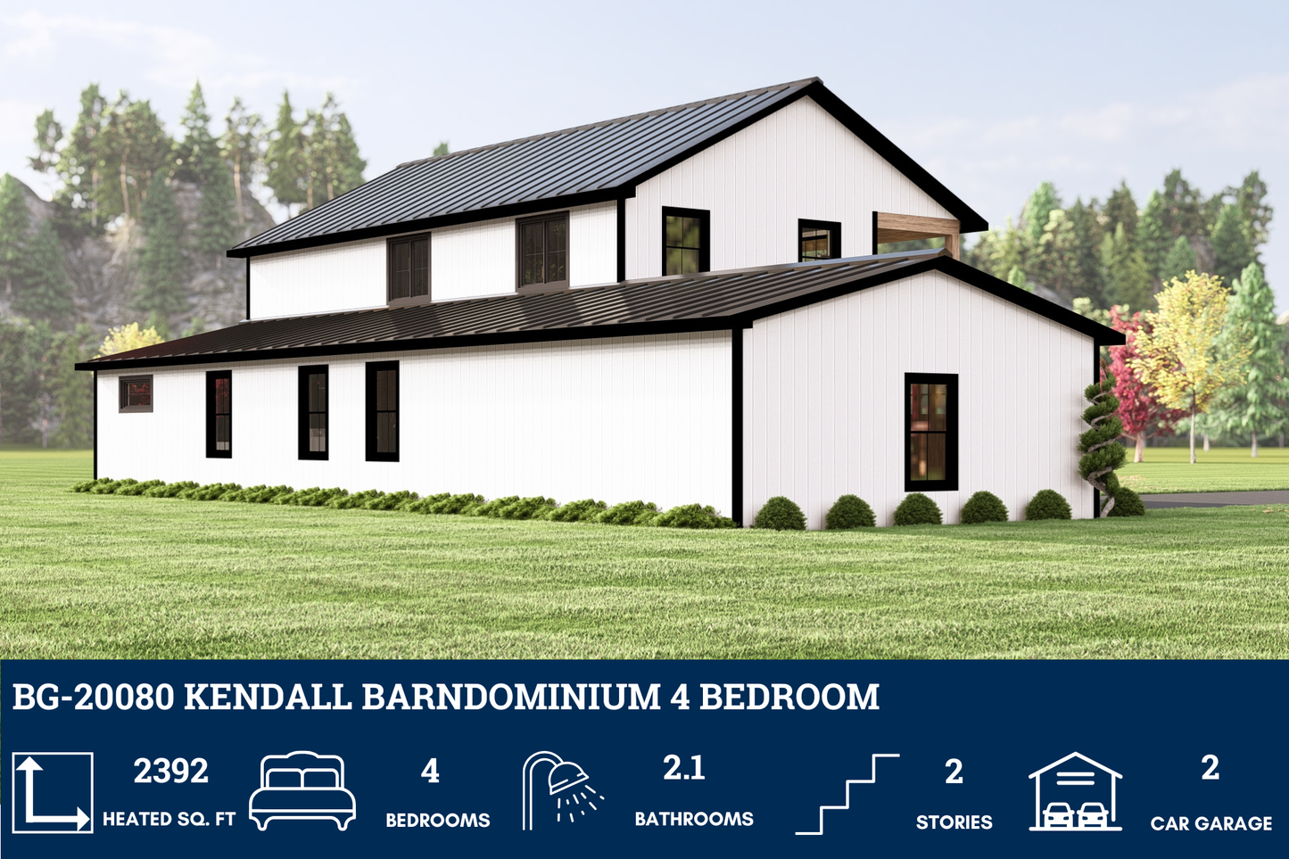 BG-20080 Kendall Barndominium House Plan
