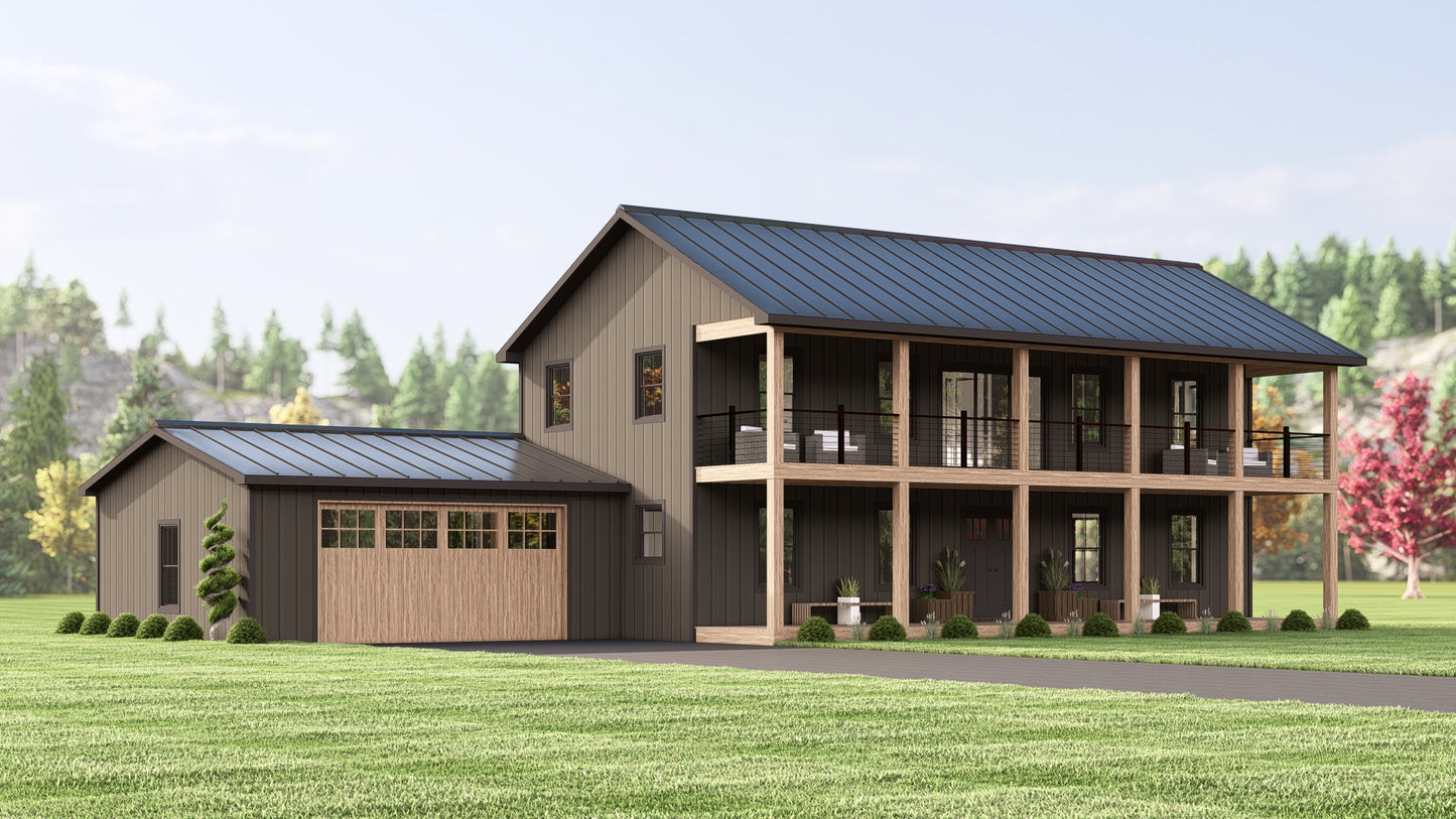 BG-20080 Kendall Barndominium House Plan
