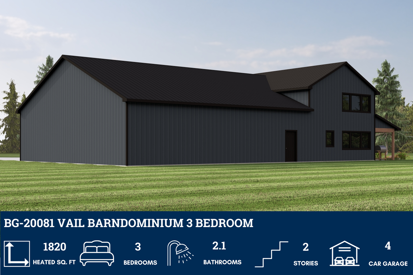 BG-20081 Vail Barndominium House Plan