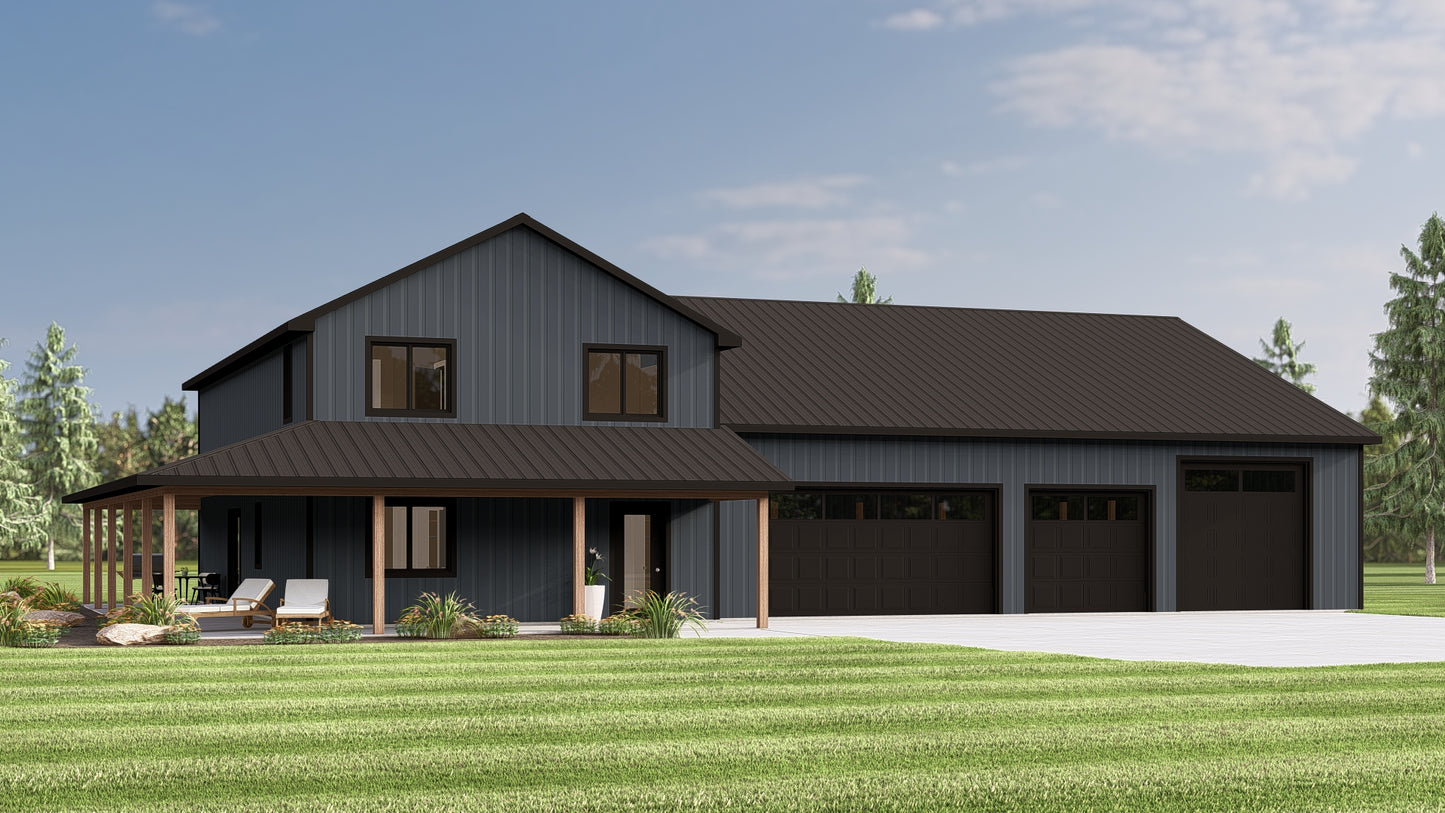 BG-20081 Vail Barndominium House Plan