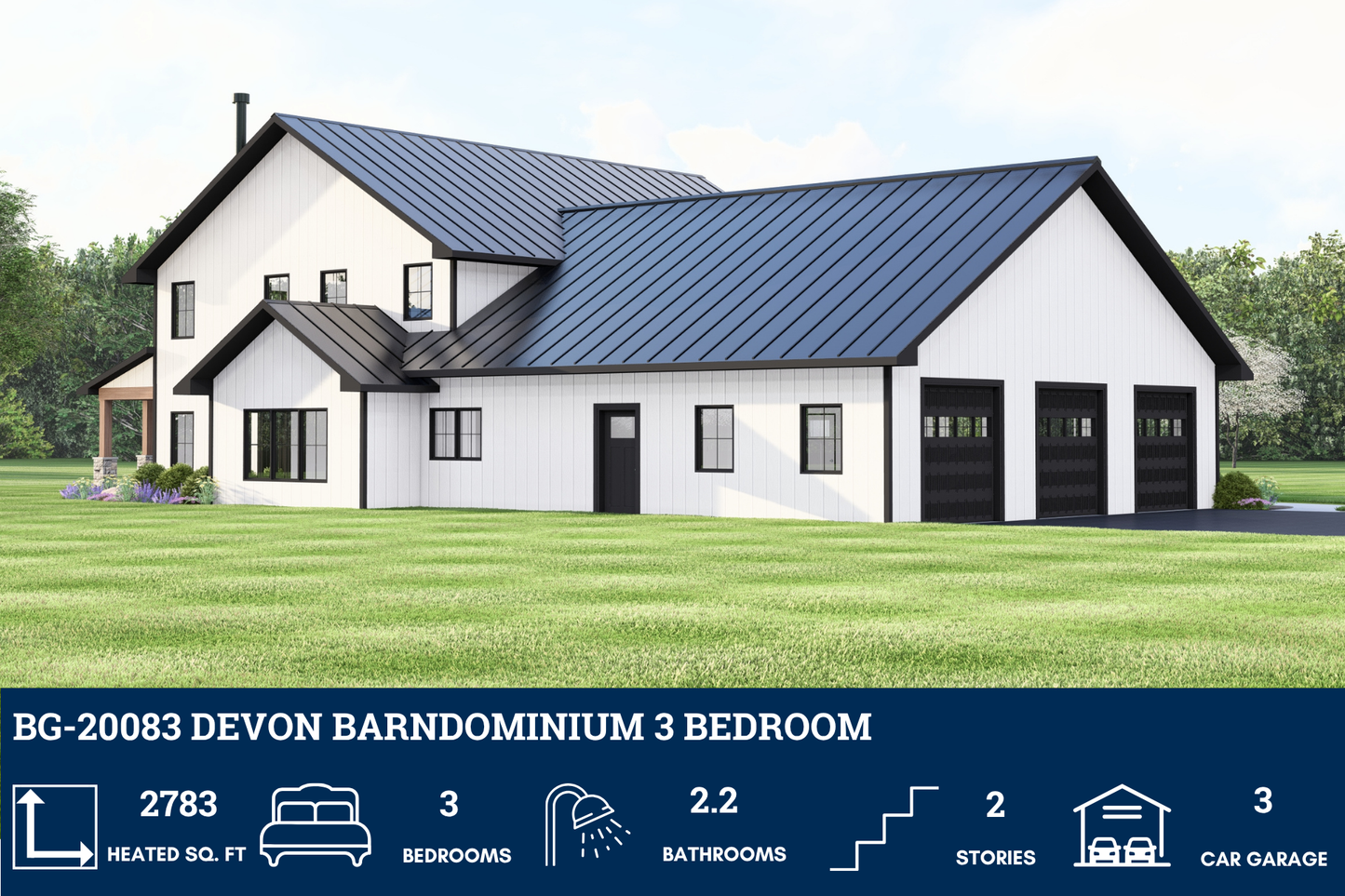 BG-20083 Devon Barndominium House Plan