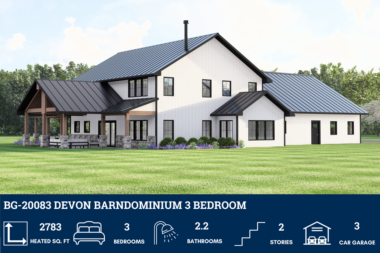 BG-20083 Devon Barndominium House Plan