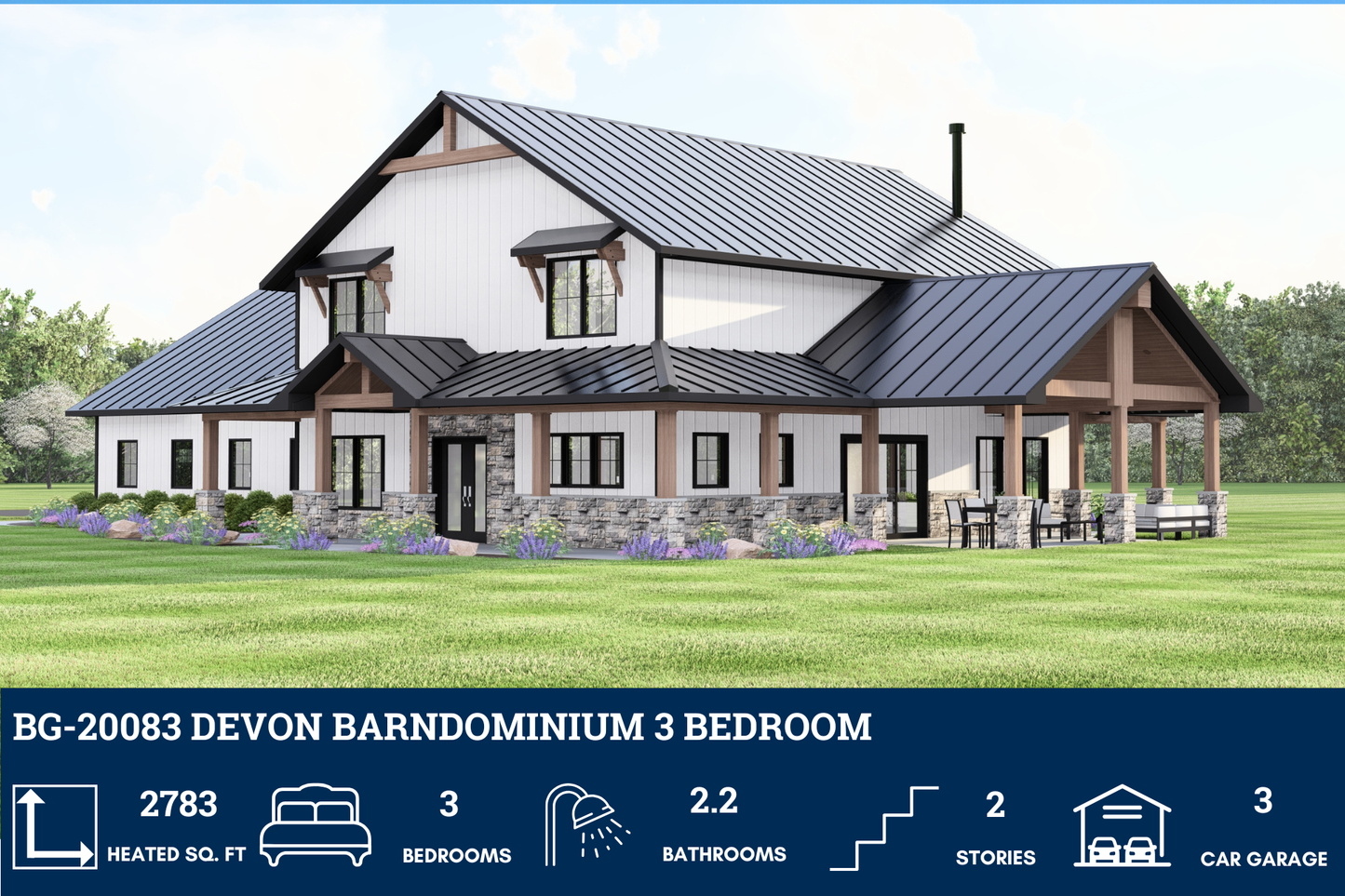 BG-20083 Devon Barndominium House Plan